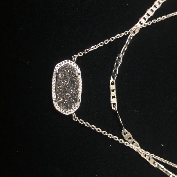 New Kendra Scott Multi Silver Platinum NecklAce - Picture 4 of 6
